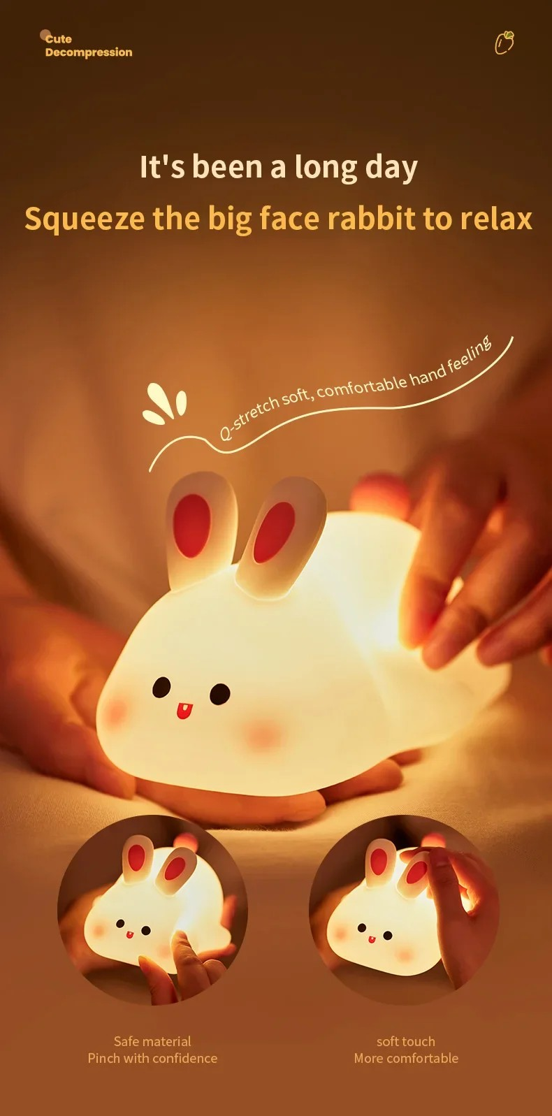 Rabbit Silicone Night Lamp