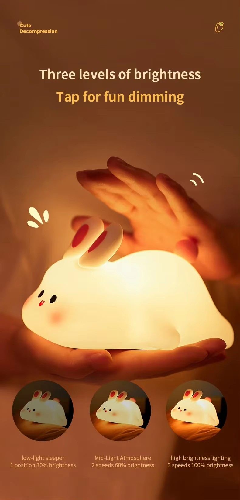 Rabbit Silicone Night Lamp