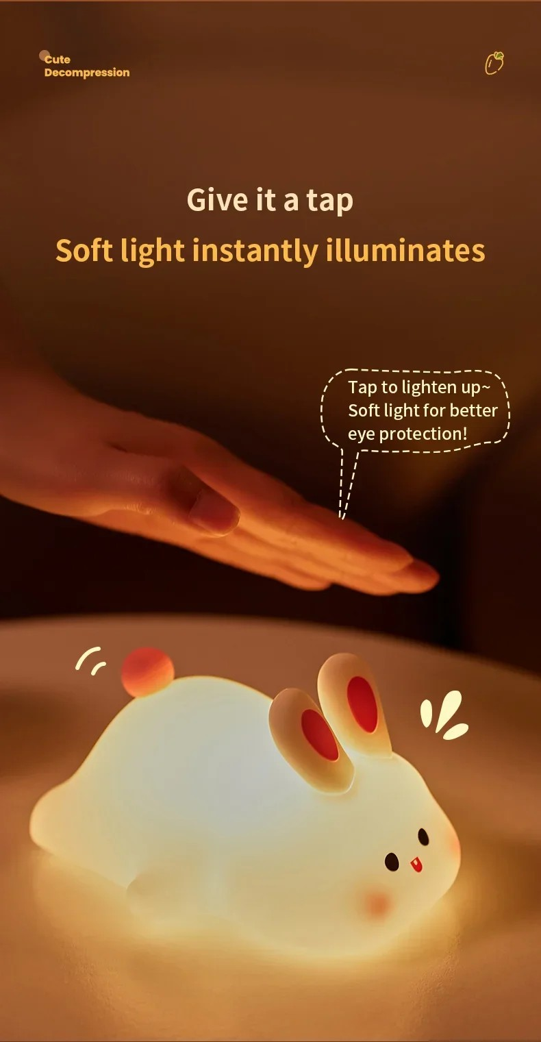 Rabbit Silicone Night Lamp