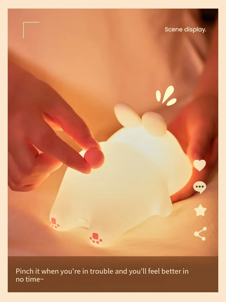 Rabbit Silicone Night Lamp